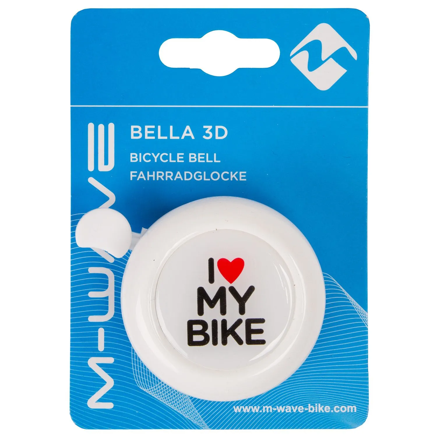 Велосипедный звонок M-WAVE I love my bike Bella 3D 5-420121 (белый) купить  в Минске, цена 10 руб.